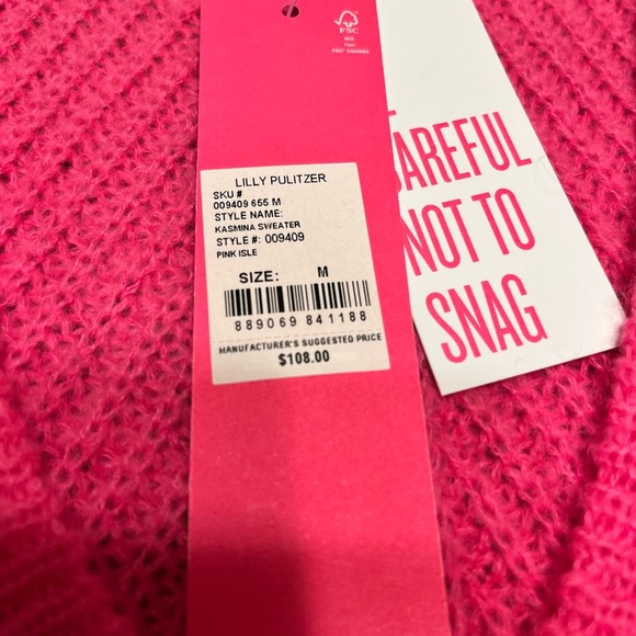 Lilly Pulitzer Kasmina Sweater - Pink Isle - Size M - Picture 13 of 14